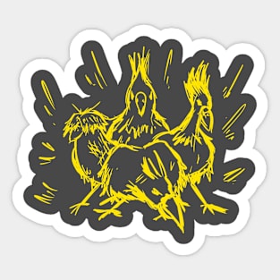 The Bad Birds (Yellow) Sticker